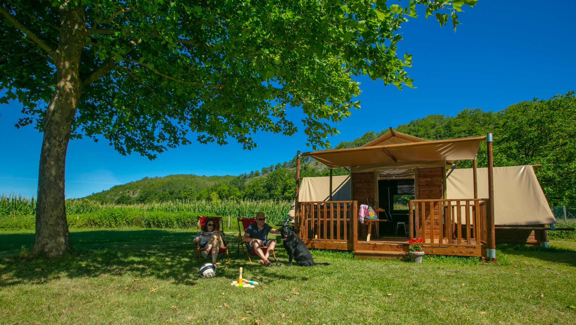 Tente lodge camping moulin du bel-air lot